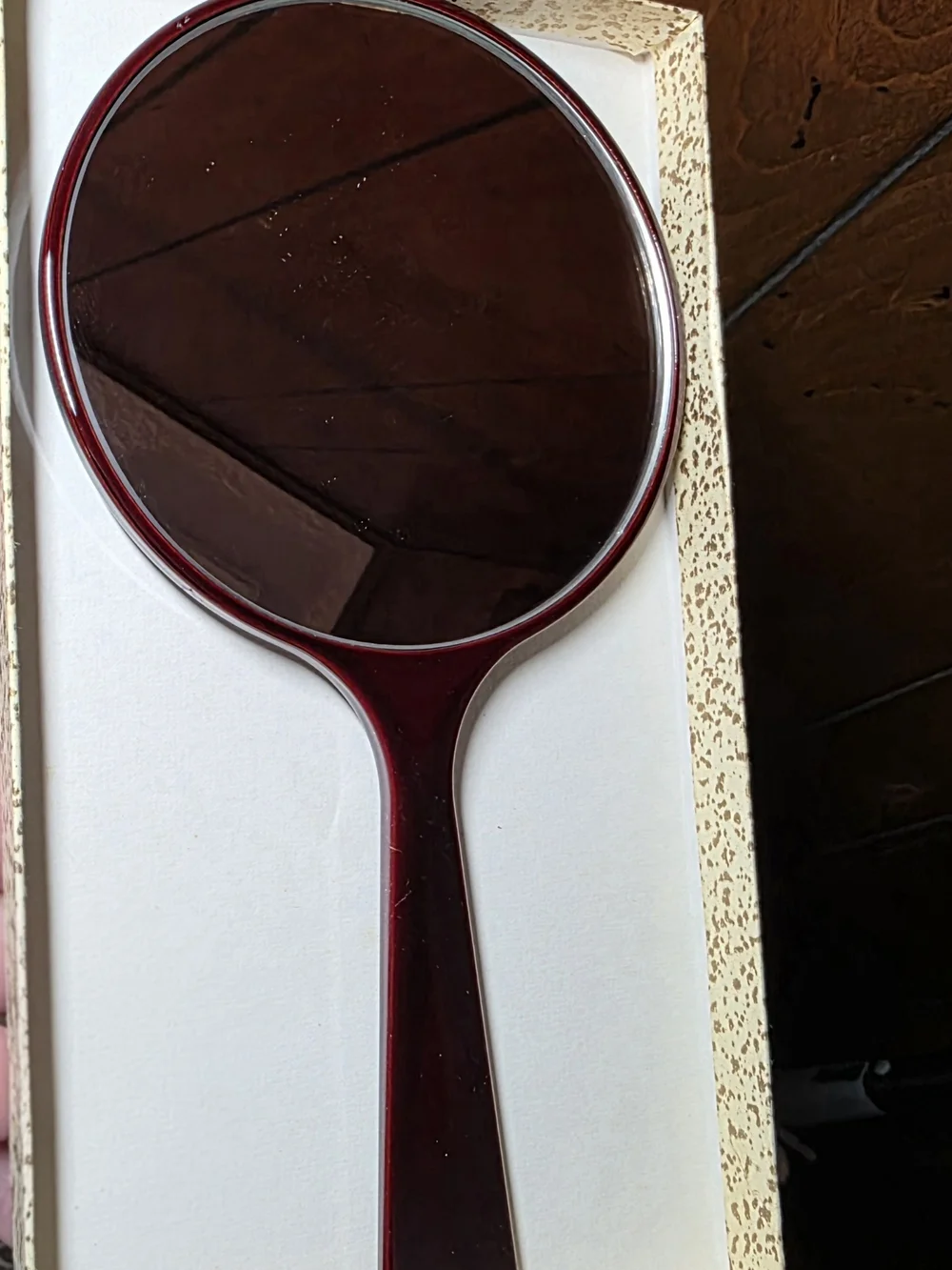 Vintage Yamanaka Lacquerware Hand Mirror - Made in Japan - Kikou
